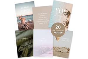HEJ.CREATION 20 Postkarten im Set ● Kartenset mit Bildern, Sprüchen und Zitaten zum Thema Motivation, Achtsamkeit und Selbstliebe ● Grußkartenset Affirmationskarten Achtsamkeitskarten Freundschaft