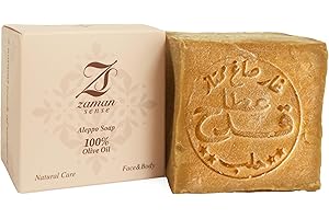 ‎ZAMAN SENSE Zaman Sense Original Aleppo Seife – 100 % Olivenöl, 200g – Premium-Qualität, handgefertigt & vegan – basische Naturseife – für Gesicht, Körper & empfindliche Haut