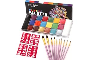 Proamate Face Paints ,20 Colors Professional oil based Make Up Set Body Painting Washable for Art Exhibition Halloween Party Colsplay (20 Colors)