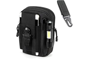PISCORUSH Taktische Hüfttaschen, MOLLE EDC Hüfttasche Outdoor Gürteltasche Bauchtasche Handytasche Tragetasche für Smartphone, Kompakt und leicht