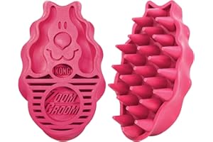 KONG - ZoomGroom - Brosse de toilettage - pour Chien Grande Taille (Rouge)