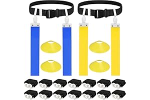 DkOvn Flag Football Belt, 2pcs Adjustable Flag Football Belt with Belt and Flags, for Youths, Adults