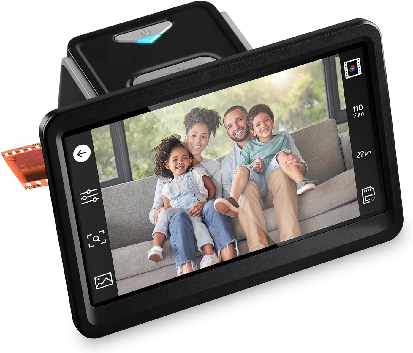 HP FilmScan Touch Screen Film & Slide Scanner Digitizer with 7” Adjustable LCD Screen, Quickly Convert Negatives & Slides to Digital 22MP JPEG Photos, Compatible with 135, 126 and 110 Film & Slides