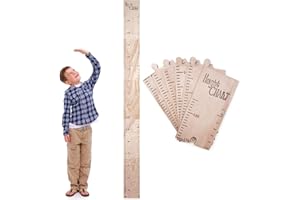 Qaestuan Tabella di Altezza in Legno per Bambini, Righello da Parete in Legno, Tabella di Misurazione dell'Altezza, Decorazione Della Stanza dei Bambini (40-150 cm)
