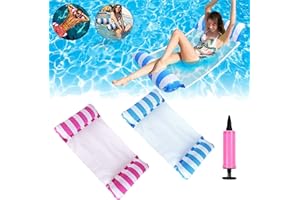 AOMAIGAD Amaca Gonfiabile adulti,4 Pezzi Amaca Gonfiabile Piscina Reclinabile per Adulti Piscina Giochi Estiva Mare Beach Party, Lettino Pieghevole Piscina Gonfiabile con 1 Pompa