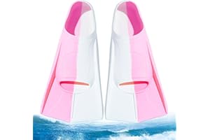 Bocguy Pinne da snorkeling in silicone, corte, per bambini, pinne corte da allenamento, pinne corte per nuoto, comode pinne da nuoto