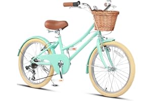 Glerc Missy 20" 24" 26" pollici Girl Cruiser 6 speed Hybrid city bike per bambini sopra i 6 anni con cestino in vimini leggero, vari colori