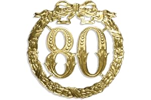 ‎KUNZE Walter Kunze Jubiläumszahl 80, Ø 13 cm, Gold, Jubiläumskranz
