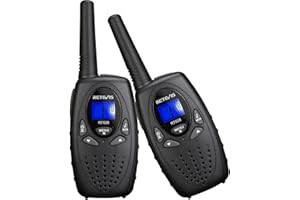 Retevis RT628 Walkie Talkie Niños Fácil de Usar Largo Alcance Walkie Talkie para Niños de 3 a 12 Juguete de Regalo para Senderismo, Camping, Jardín, Actividades al Aire Libre (1 Par, Negro)
