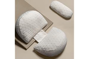 Lighterday U Shaped Pregnancy Pillow for Sleeping,Adjustable Wedge Maternity Pillow,Detachable Maternity Pillow for Pregnant Women,Body Support Pillow for Back,HIPS,Legs (White)