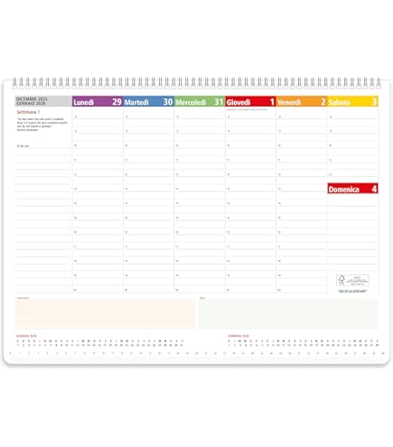 Benjia Calendario Da Muro Tavolo 18 Mesi, A4 Calendari Gen. 2025 A Giu. 2026, Calendar Famiglia Ufficio, Planner Mensile Calendari Per Parete, Agenda Planning Mensile, Fiore 30x22 Cm - Foto 3