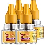 Good knight Gold Flash Liquid Vapourizer | Mosquito Repellent Refill | Lavender Fragrance | Pack of 4 (45ml each)