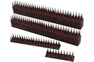 REFES Bird Deterrent Spikes - Set of 15 Plastic Defender Spikes for Indoor and Outdoor - Cover 20.8 feet (6.3meters)