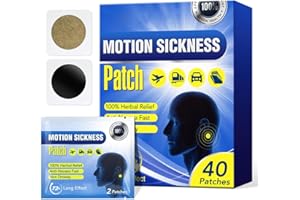 MOPZIJA 1 boîte de 40 patchs Patch anti-maux des transports en voiture et en bateau, croisière et avion,mal des transports – Soulage les nausées, les vertiges et les vomissements du mal de mer
