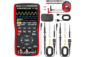 50MHz Bandbreite Zweikanal-Oszilloskop, 25000 Zählungen Digital Multimeter, DDS Signalgenerator, 3,5 Zoll LCD Display 3-in-1 Strom Tester, 280MSa/s High Sampling Professional Oszilloskop (XE-703S)