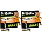 Duracell Şarj Edilebilir AAA İnce Kalem Pil (4'l&uuml; paket) 750 mAh NiMH, 1000 Sarj D&ouml;ng&uuml;s&uuml;, &Ouml;nceden Sarj Edilmiştir