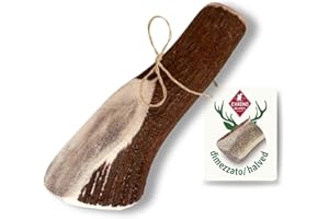 ChronoBalance-XXL Corno di Cervo per Cani, Confezione da 1, Dimezzato, 100% Naturale, Osso di Cervo, Cura Dentale, Giocattolo per Cani, Senza Sostanze Chimiche, Lunga Durata