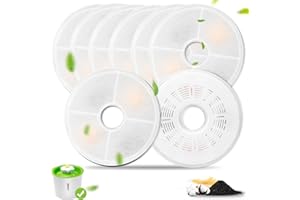 Filtre Fontaine pour Chat NautyPaws, 8 Filtres de Rechange pour Cat Water Fountain 3L Fleurs Fontaine pour Chat et Charbon Actif Résine échangeuse d'ions pour Chats et Chiens pour 3L