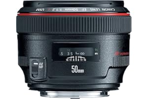 Canon EF 50 mm f/1.2L USM Lens, Black