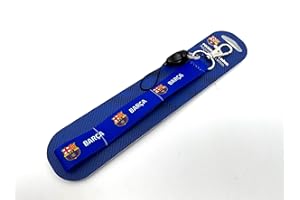 FRIENDLY LICENSE F.C. Barcelona - Pulsera Lanyard para Smartphone - Diseño con Escudo y Colores del Club - Elaborado con 100% Poliéster - Soporte Seguro - Cierre de Mosquetón - Producto Oficial del Equipo