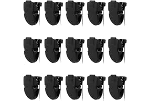 Tinoaly 15 Stk Cubicle Clips, Kunststoff Cubicle Clips für Stoff Wände Stoff Panel Wandhaken für Hängende Fotos Notizen Memos Dokumente (Schwarz)