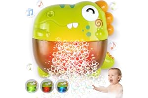 AIERRSON Baby Bath Toys Bath Bubble Machine, Dinosaurs Light Up Toys for 1 2 Year Old Girls Boys, Toddler Toys Automatic Bubble Maker with 12 Music,1st Birthday Gifts