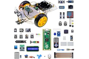ELECROW Kits for Raspberry Pi Pico, Sensor Advanced Kit for Programming, Pi Pico Micropython 32 Projects Lessons and 32 Modules with Detailed Tutorial for Programmer