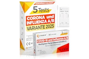 POLONORD ADESTE Adeste – Influenza oder Corona? 5x 2025 Corona Influenza Schnelltest Kombi. Kombitest Corona Grippe Schnelltest 2025. Unterscheidet Influenza 2025 von COVID-19. Geprüft für neue 2025-Variante