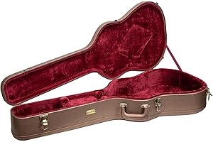 Crossrock Designer Series Classical Guitar Case for 4/4 Nylon-String | Chocolate Brown Finish, Burgundy Velvet Interior, Lock – Premium Wooden Hardshell -Chocolate Brown (CRW520CCB)