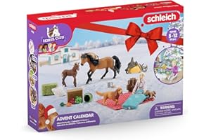 Schleich 98982 Calendrier de l'avent Horse Club 2023 FR-IT, dès 5 Ans, Horse Club - Coffret, 24 pièces