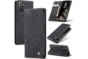 Azororo Handyhülle für Samsung Galaxy S21 5G Hülle Premium Lederhülle Flip Case Magnet Tascher Kartenfach Standfunktion Klapphülle Schutzhülle für Samsung Galaxy S21, Schwarz