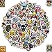 Price comparison product image Skull Sticker Pack [100-Pcs] Q-Window Vinyl Pop Art Graffiti Cranium Stickers for Laptop PC Macbook Skateboard Luggage Suitcase IPhone Car Bike Bumper Skate Keyboard PS4 Xbox One Bomb Reward Decals