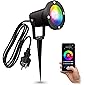linovum CARI Erdspieß Gartenstrahler mit RGBW Smart LED GU10 - kompatibel mit Alexa & Google Home WLAN App - 2m Kabel…