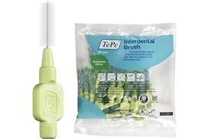 Brossettes Interdentaires TePe, Extra Souples, Verte, 0.8mm/ISO 5, 20pcs, élimine efficacement la plaque dentaire entre les dents, pour espaces larges