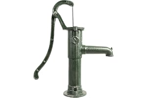 Ribelli poignée Pompe Fontaine Pompe à Main Pompe à Eau Pompe Jardin Manuel et économie d'énergie Vert Peint Nostalgie Bride Ronde Type 75