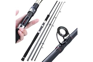 Sougayilang Carp Fishing Rod, Super Hard Carbon Fiber Fishing Rod, 4/5 Section Portable Fishing Rod with Comfortable EVA Handle for Saltwater or Freshwater