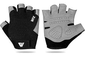 WESTWOOD FOX Gym Handschuhe für Fitnesstraining, rutschfest, stoßabsorbierend, Gewichtheben, gepolsterter Griff, atmungsaktiv, Fingerlose Unterstützung für Herren u