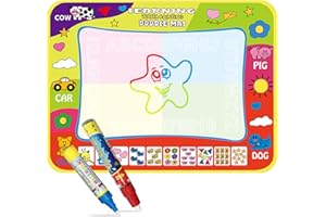 JAYSRIS Doodle magique,Tapis magique de griffonnage de l'eau avec des nuances de couleur arc-en-ciel, planche de tapis de dessin de l'eau des enfants, jouet éducatif cadeau pour les enfants
