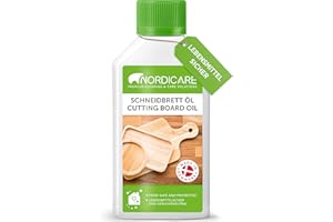 Nordicare Schneidebrett-Öl 250ml lebensmittelecht - Schneidbrett Holzöl zur effektiven Pflege - Holz Mineralöl für Schneidebretter, Cutting Board Mineral Oil