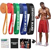 Resistance Bands Set, Skin-Friendly Pull up Exercise Bands for Men & Women | Bands Comes with Door Anchor,Ideal for Strength