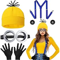 8-teiliges Gelbes Kostüm Set - Cosplay & Halloween Accessoires Für Erwachsene