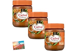 HOLLAND-BOX BY VRIENS Set di 3 salsa di arachidi Calve Pindasaus Mild 650 g I salsa di arachidi Saté per i tuoi piatti orientali, proteina I cremosa e deliziosa, salsa satellitare per piatti deliziosi, salsa sata, scatola
