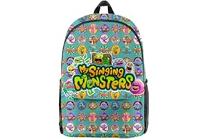 ANJINGUANG My Singing Monsters Shoulder Bag Anime Game 3d Print School Shoulder Bag Student Schoolbag Boys Girls Lightweight Laptop Shoulder Bag