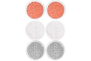 KEEPOW 6er Pack Wischtücher Ersatz für Bissell Spinwave 2039A 2124 (Inklusive 2 weiche Tücher + 2 scheuernde Tücher + 2 starke Scheuertücher)。