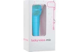 Lucky Voice Karaoke Microphone for Adults & Kids - Blue - Portable Handheld Mic for Karaoke Machines, PA Systems, Speaker Amps - 5m Long Cable