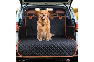 JOEJOY Car Boot Protector - Boot Liner For Dogs Non-Slip | Dog Car Seat Cover Scratchproof & Dirt Resistant | Side & Bumper Protection | Adjustable Straps Boot Cover For Suvs Trucks Cars