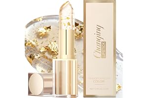 TAYSWEET Colour Changing Lipstick PH Adjusting, Temperature Sensitive Lip Balm with Gold Foil, Transfer Proof, 24H Hydrating, Long Lasting Moisturizing Glossy Shine for Women All Skin Tones, 1PCS