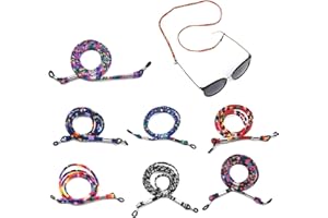 iTauyees Laccio per Occhiali da Sole, Lettura, Cinturino Multicolore, per Sport Donna Uomini Bambini (7 Pezzi)