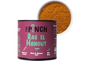 THE PINCH Ras el Hanout Sazonador del Magreb 100% Natural y Sin Sal - Saludable y fácil de usar. Muy sabroso en diversas recetas veganas, como verduras asadas, cuscús y guiso de lentejas. Paquete 45g.