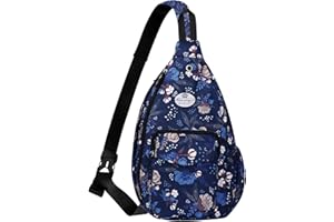 HUA ANGEL Stylisch Brusttasche Crossbody Bag Leichter Rucksack Damen Heren Wasserdicht Sling Bag Brusttasche UmhäNgetasche Mit Flaschenfach FüR Reisen Sportlich Wandern